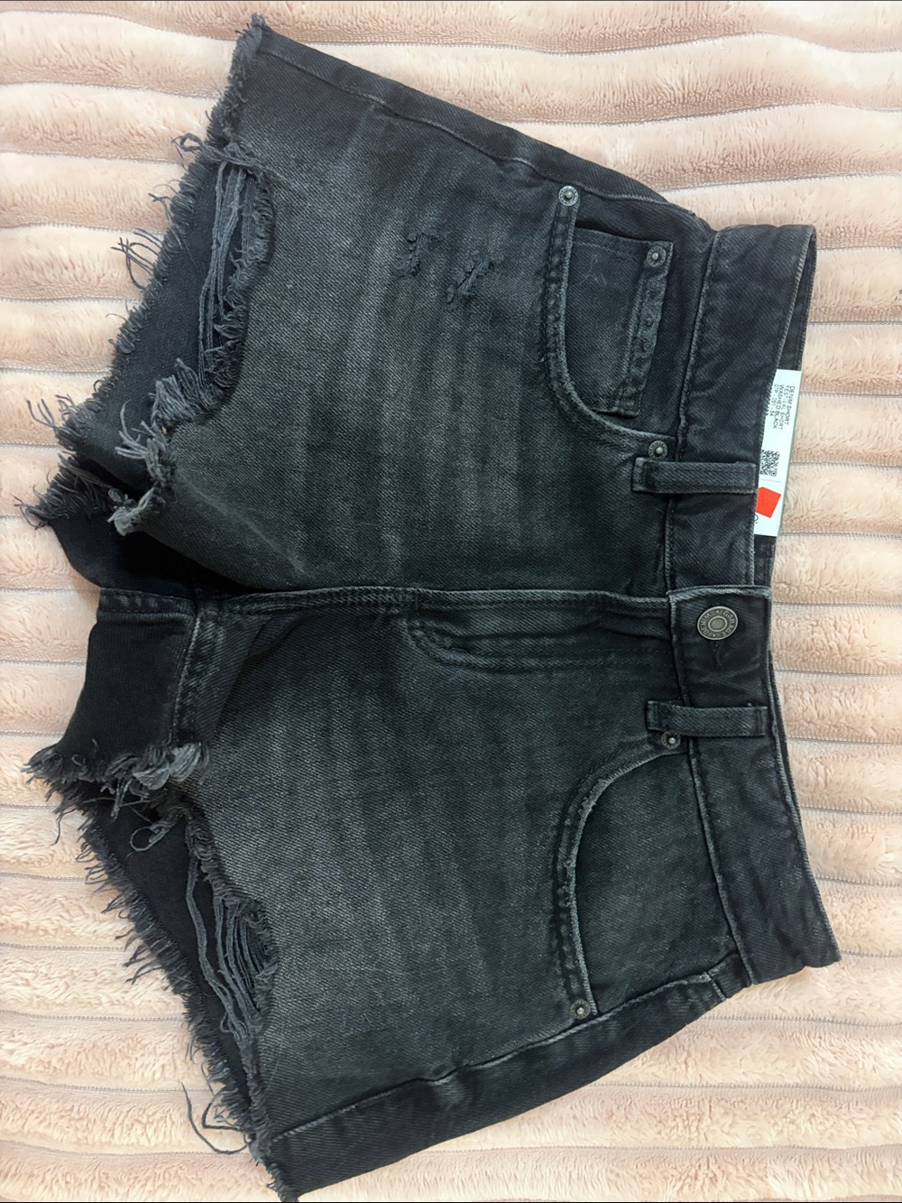 Garage Black Distressed Denim Jean Shorts